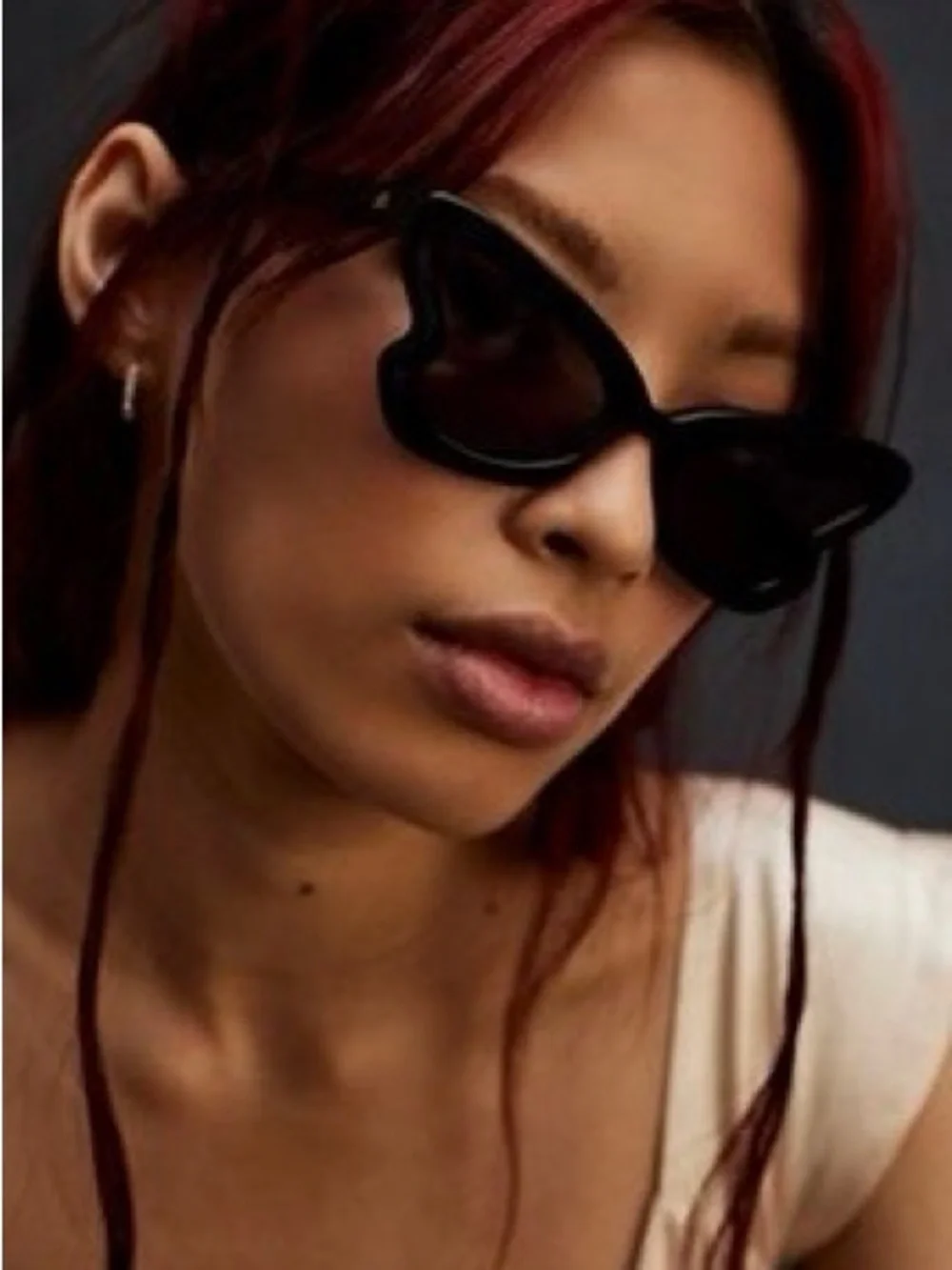 Lele Sadoughi Peggy Sunglasses from Anthropologie, Black Cat-Eye Sunglasses